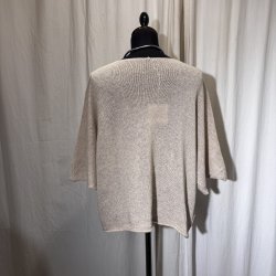 2026 Design sommerstrik med 3/4 �rme beige sand