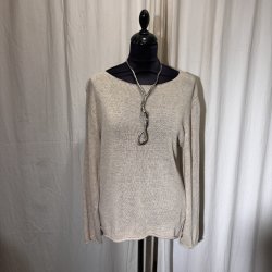 2026 Design klassisk sommerstrik med langt �rme beige sand