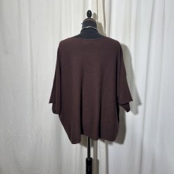 2026 Design strik bred one-size med 3/4 �rme m�rk brun