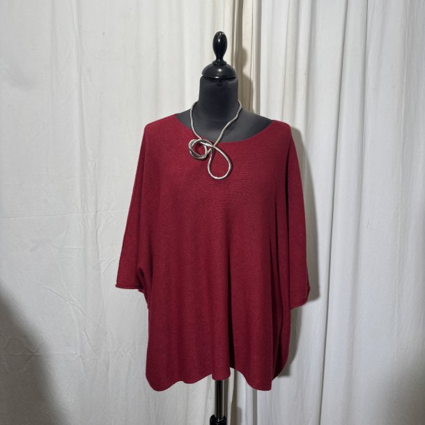 2026 Design strik bred one-size med 3/4 �rme m�rk r�d