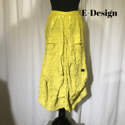 E-Design crinkle vandfalds nederdel lime