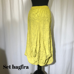 E-Design crinkle vandfalds nederdel lime