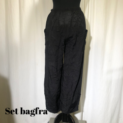 E-Design crinkle bue-buks med indsnit sort