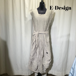 2025 E-Design crinkle vandfalds kjole med bindebnd kit