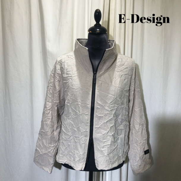 2024 E-Design crinkle jakke med krave og 2-vejs lynls kit