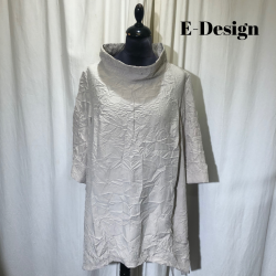 E-Design crinkle tunika med dryp og krave kit