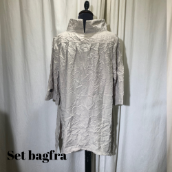 E-Design crinkle tunika med dryp og krave kit