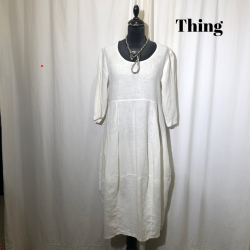 2025 Thing hrkjole med 3/4 rme rhvid