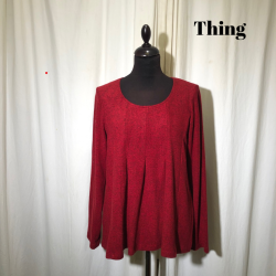 Thing design bluse med lg i opkradset viscose Rd