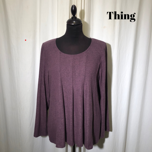 2024-2 Thing design bluse med lg  i opkradset viscose Lilla