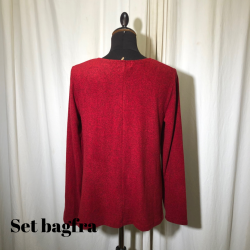 Thing design bluse med lg i opkradset viscose Rd