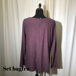 Thing design bluse med lg  i opkradset viscose Lilla