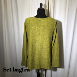 Thing design bluse med lg i opkradset viscose Lime