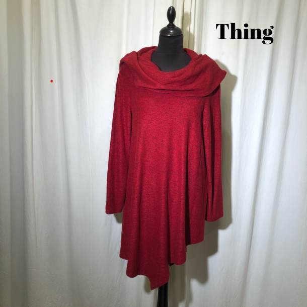 2024-2 Thing spidsbluse med krave i opkradset viscose Rd