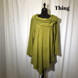 Thing spidsbluse med krave i opkradset viscose Lime