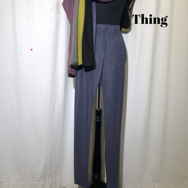 2024-2 Thing leggins i opkradset viscose Lavendelbl