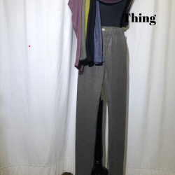 Thing leggins i opkradset viscose Jordgr