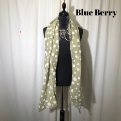 Blue Berry hr trklde prik lysgrn/hvid