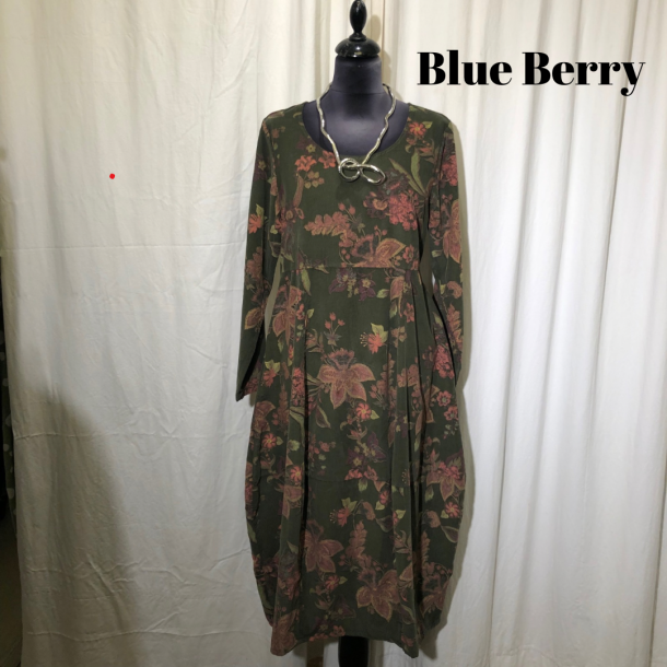 2024 Blue Berry kjole i fljl mat armygrn mnster