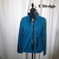 E-Design jakke med 2-vejs lynls Petrol