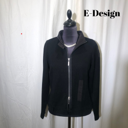 E-Design jakke med 2-vejs lynls Sort