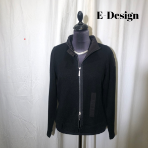 E-Design jakke med 2-vejs lynls Sort