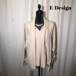 E-Design bluse med sjalskrave og r smme Kit