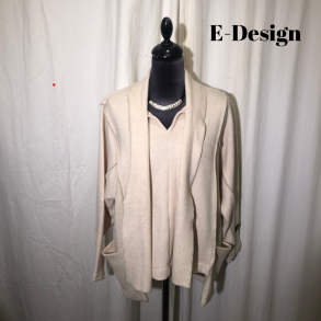 E-Design bluse med sjalskrave og r smme Kit