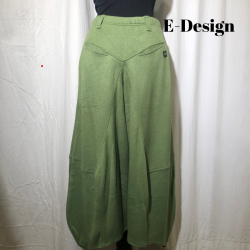 2024 E-Design vandfalds buks i viscose &amp; cashmere blanding grsgrn