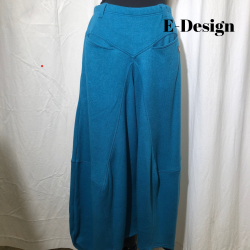 2024 E-Design Vandfalds buks i viscose &amp; cashmere blanding petrol