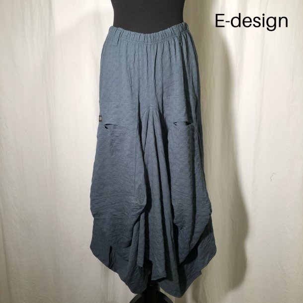 E-Design vandfalds nederdel azur abl