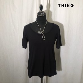 2025 Thing bambus t-shirt med kort rme sort