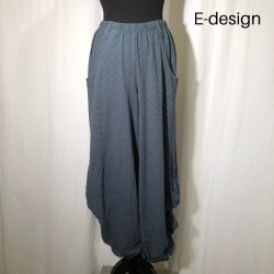 E-Design buks med rynke detalje i ben azur bl