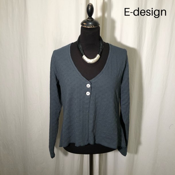 E-Design jakke med knapper azur bl