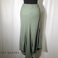 E-Design vandfalds nederdel havgrn