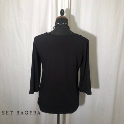 2025 Thing bambus klassisk bluse med 3/4 rme sort