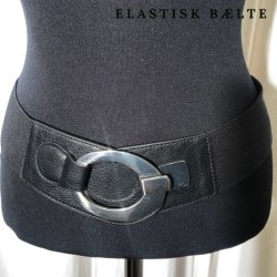 2025 Blte elastisk med ovalt spnde slvfarvet spnde