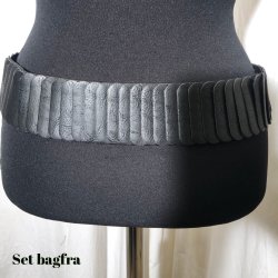 2025 Blte med rundt spnde og vifter elastisk mrkt spnde 